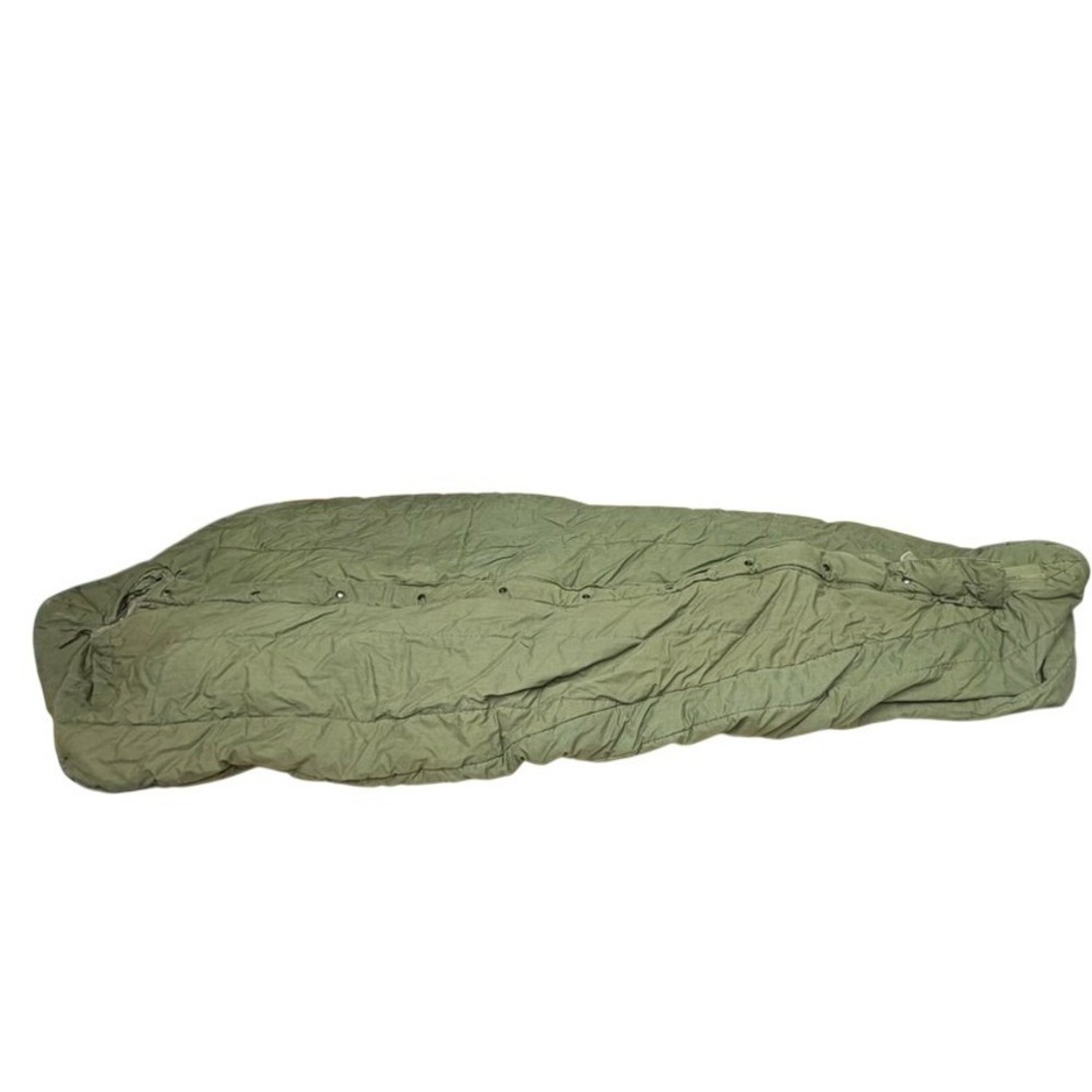 "VTG" Olive  Military Sleeping Bag Heavy‎ outside Add. Waterproof Cover PLZ READ